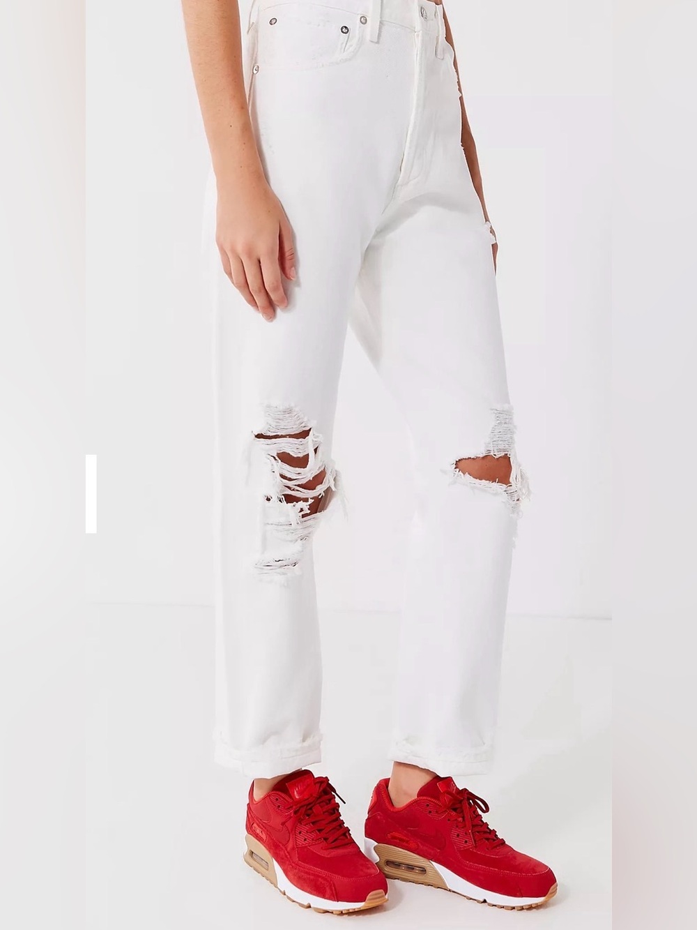 AGOLDE '90s Straight Leg Ripped
Jean - White Out SZ 27 Grunge/ Y2K